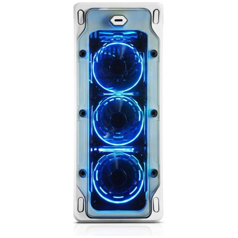 LUX II ATX Gaming PC Case with 3D Ring Design Panel - Compatible with 120mm/240mm AIO Liquid Cooler & Vertical GPU | TekChoice Electronics