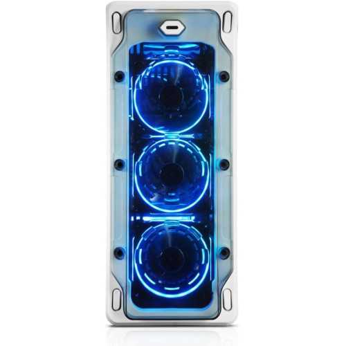 LUX II ATX Gaming PC Case with 3D Ring Design Panel - Compatible with 120mm/240mm AIO Liquid Cooler & Vertical GPU | TekChoice Electronics