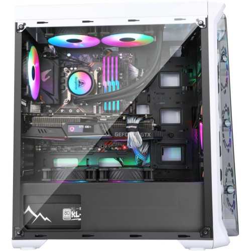 LUX II ATX Gaming PC Case with 3D Ring Design Panel - Compatible with 120mm/240mm AIO Liquid Cooler & Vertical GPU | TekChoice Electronics