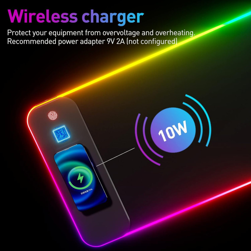 Wireless Charging RGB - Gaming Mouse Pad