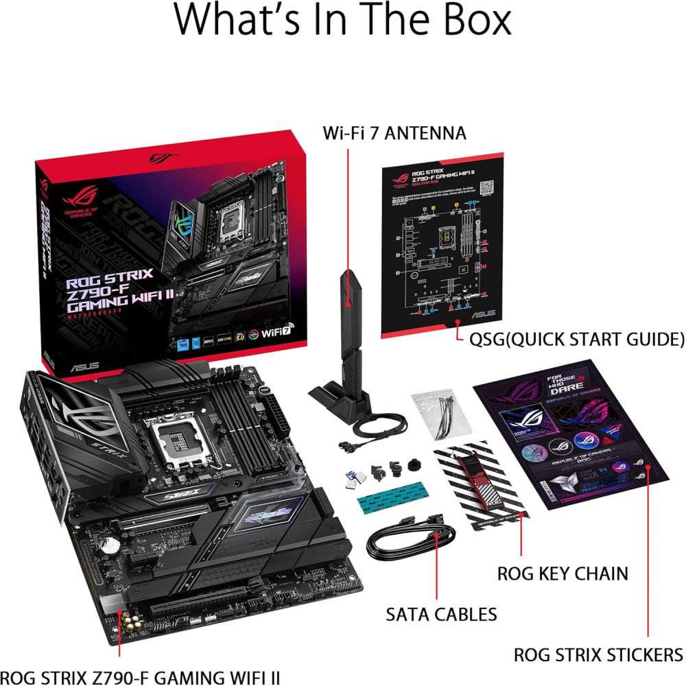 (LGA 1700) ASUS ROG Strix Z790-F Gaming WiFi II Motherboard | TekChoice Electronics