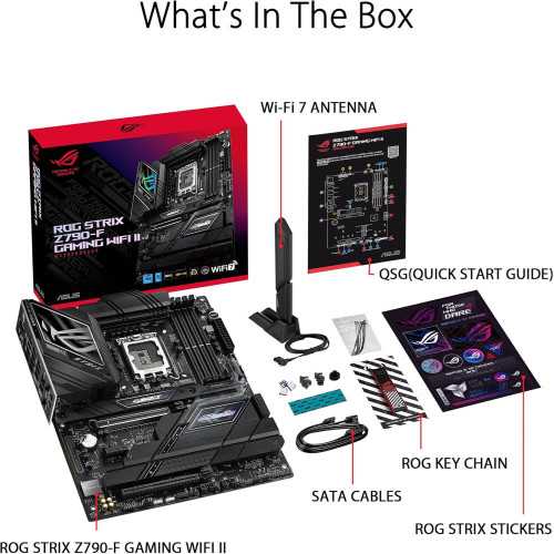 (LGA 1700) ASUS ROG Strix Z790-F Gaming WiFi II Motherboard | TekChoice Electronics