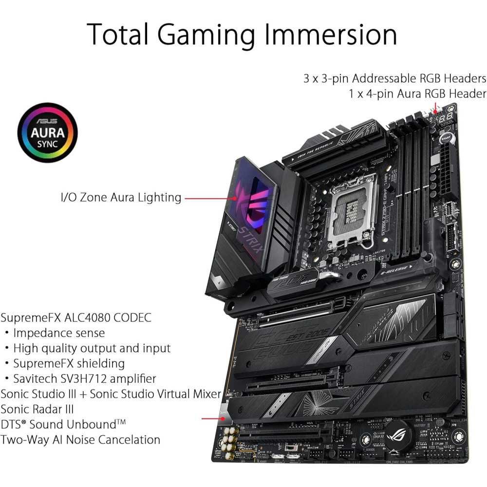 ASUS ROG Strix Z790-E Gaming Motherboard Intel Z790 LGA 1700 ATX | TekChoice Electronics