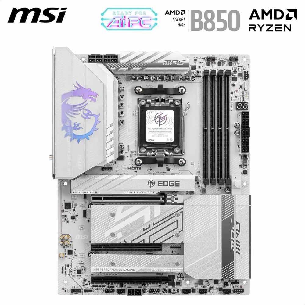 (AM5) MSI MPG B850 Edge TI WiFi Motherboard with DDR5 Memory Boost and PCIe 5.0 | TekChoice Electronics