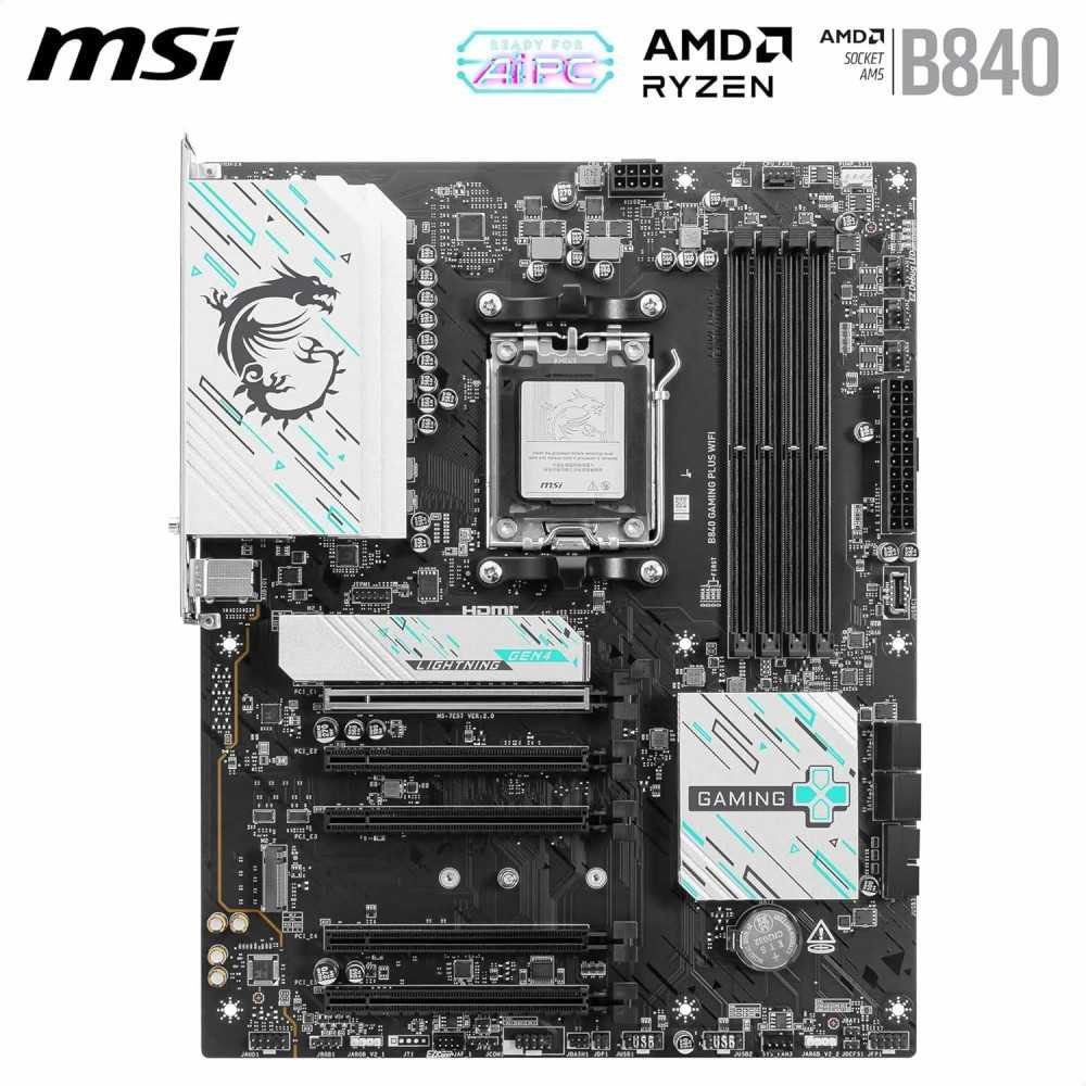 (AM5) MSI B840 Gaming Plus Motherboard for AMD Ryzen 9000/8000/7000 Processors, DDR5 Memory Boost, and Lightning-Fast | TekChoice Electronics