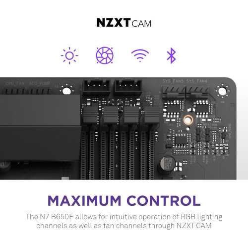 (AM5) NZXT N7 B650E AMD Ryzen Gaming Motherboard with DDR5 and Wi-Fi 6E Support | TekChoice Electronics