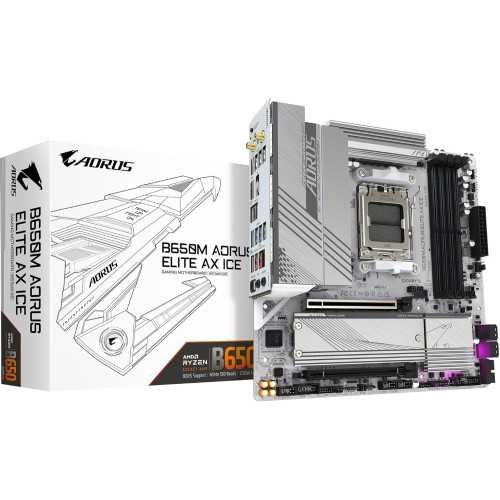 (AM5) GIGABYTE B650M AORUS Elite AX ICE Motherboard | TekChoice Electronics