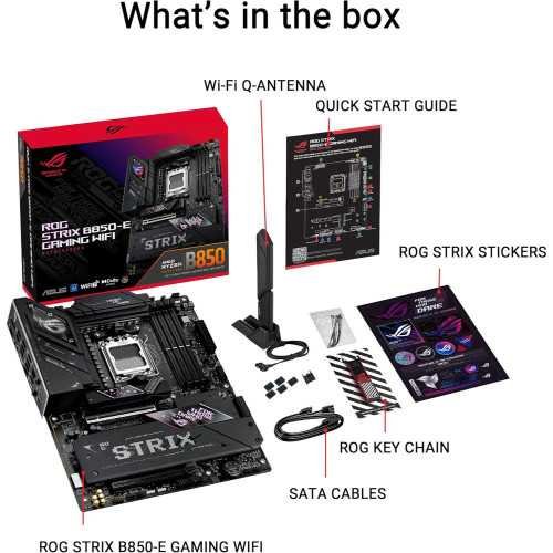 (AM5) ASUS ROG Strix B850-E Gaming WiFi Motherboard with DDR5, 5G LAN, and AI Enhancements | TekChoice Electronics