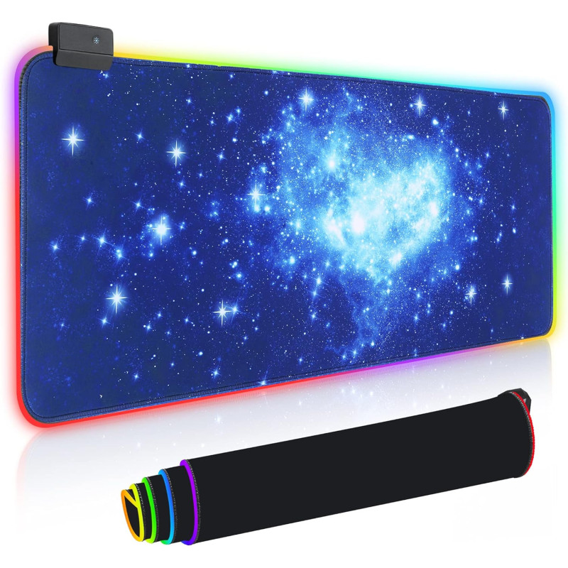 High Quality Colorful Rubber Base LED Light - Gaming Mouse Pad