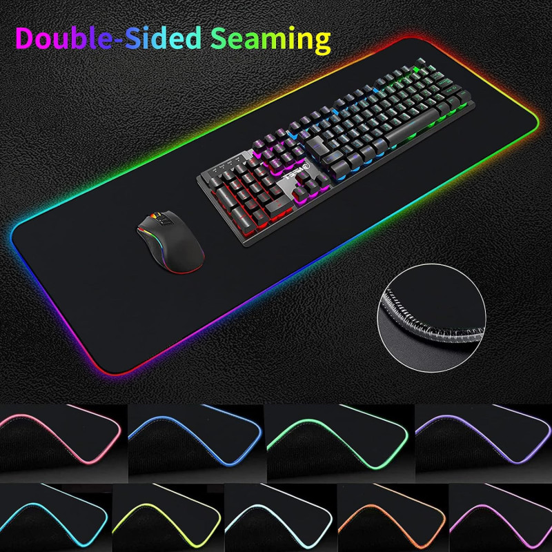 Large Sized Soft RGB 14 Customizable Lighting Modes - Gaming Mouse Pad