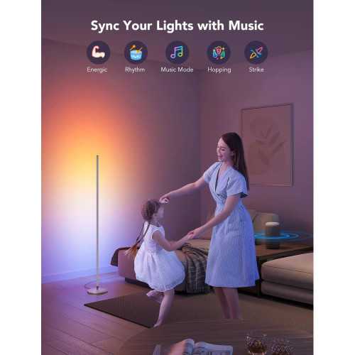 Smart RGBIC Floor Lamp with Alexa Integration | TekChoice Electronics