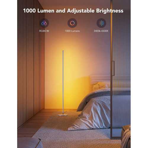 Smart RGBIC Floor Lamp with Alexa Integration | TekChoice Electronics