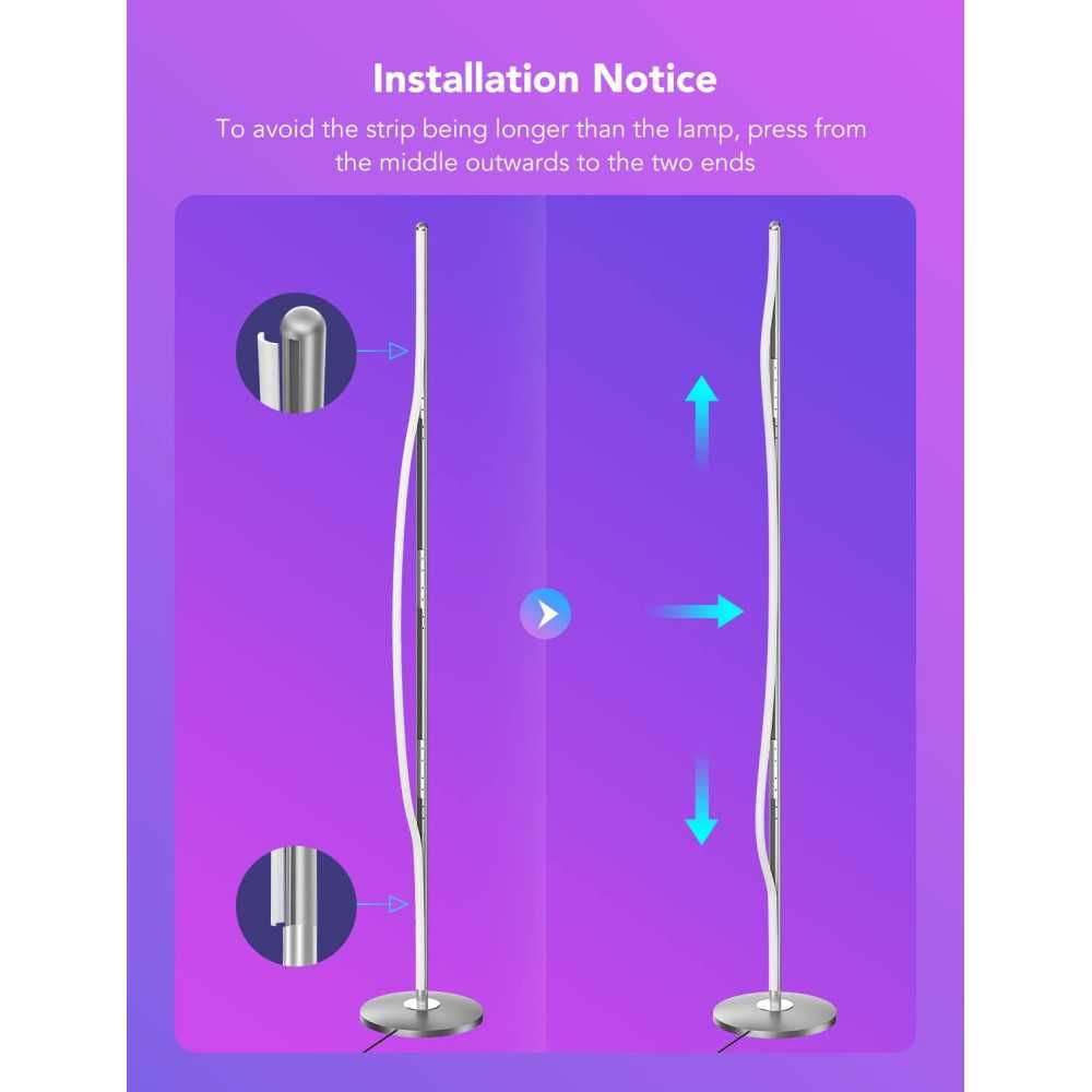 Smart RGBIC Floor Lamp with Alexa Integration | TekChoice Electronics
