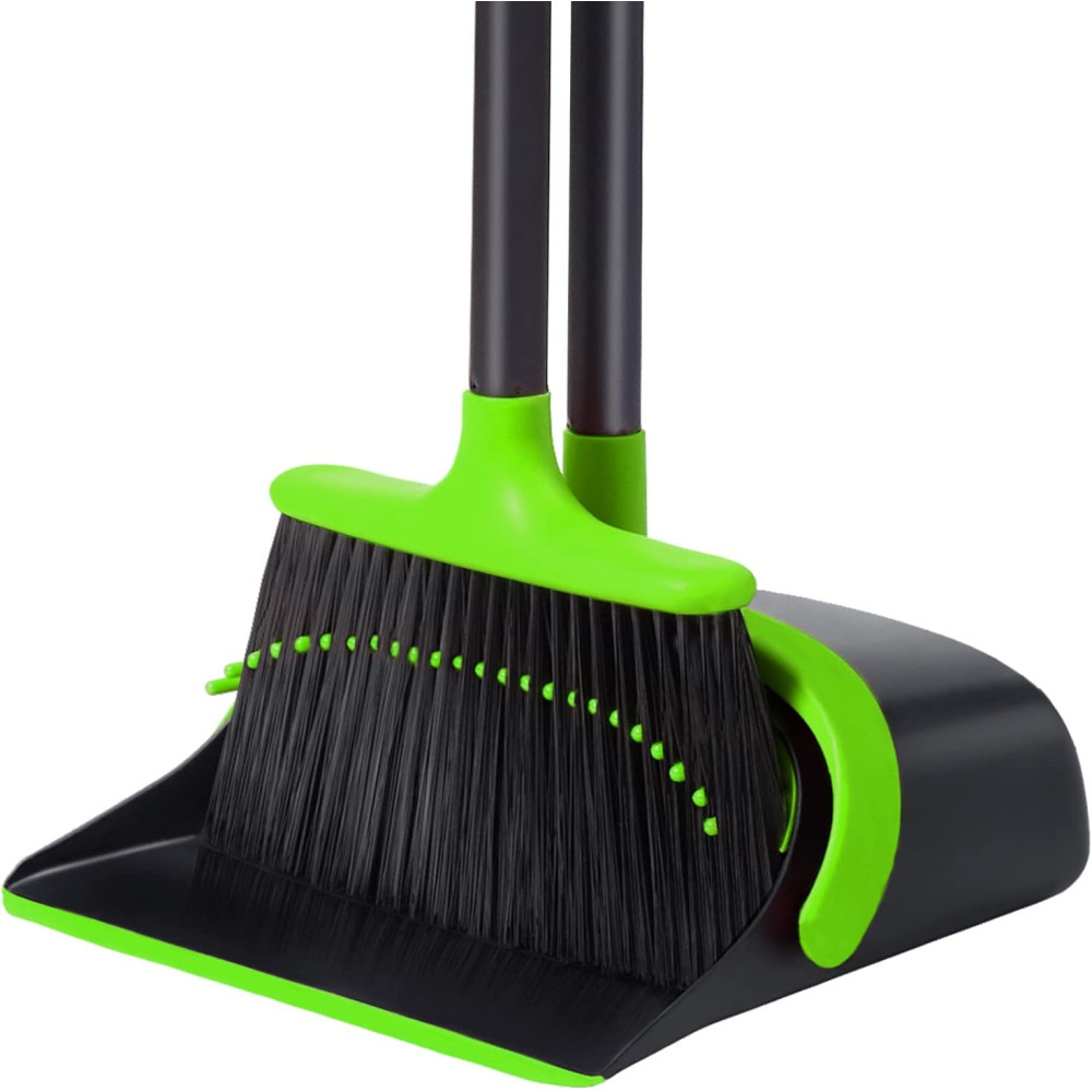 52"Long Handle Broom with Stand Up Dustpan Combo - Broom and Dustpan Set