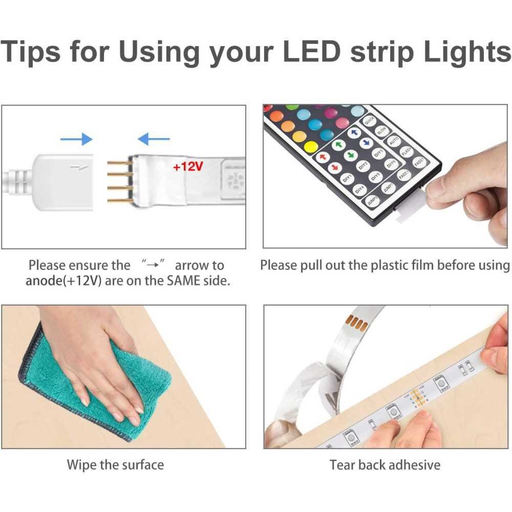 Smart LED Light Strips with App Control, Music Sync, and Endless Color Possibilities | TekChoice Electronics