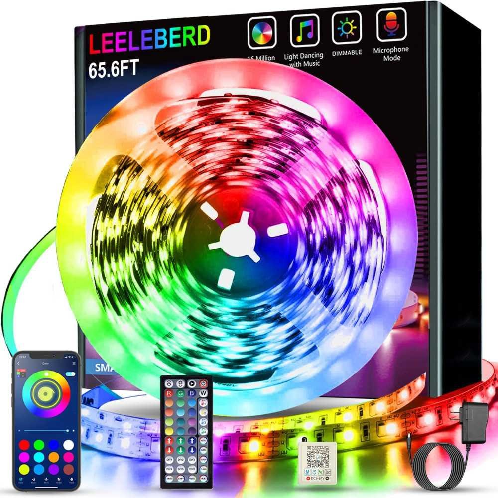 Smart Dynamic RGB LED Lights with Bluetooth Control for Bedroom, Home, and Party Ambiance | TekChoice Electronics