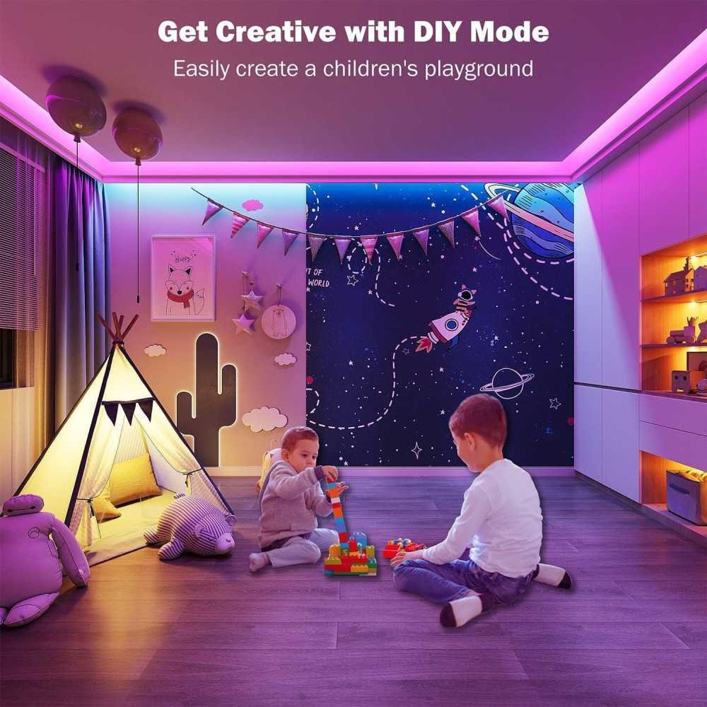 Smart Dynamic RGB LED Lights with Bluetooth Control for Bedroom, Home, and Party Ambiance | TekChoice Electronics