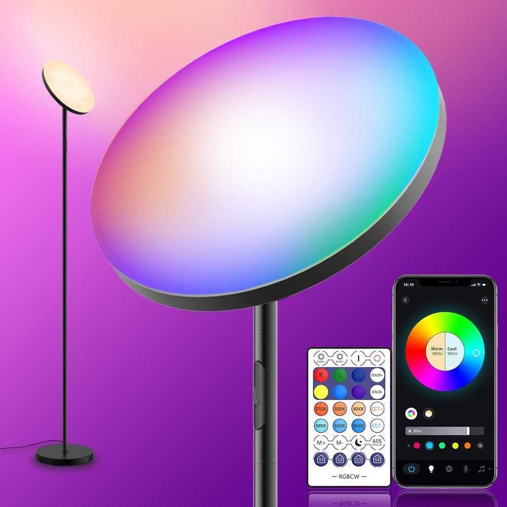 Smart Floor Lamp Effortlessly Adjust Brightness and Color Temperature | TekChoice Electronics