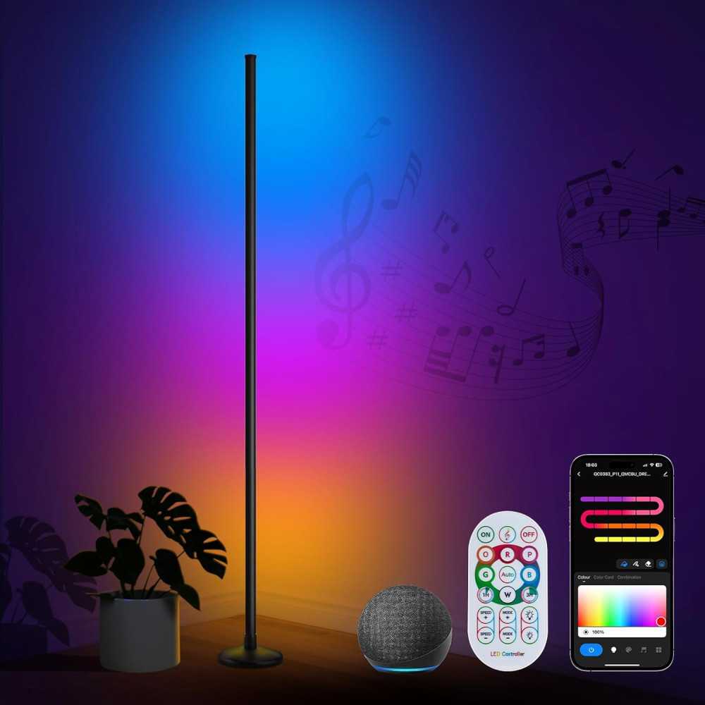 Smart LED Corner Floor Lamp for Modern Living and Gaming Rooms | TekChoice Electronics Smart LED Corner Floor Lamp for Modern Living and Gaming Rooms | TekChoice Electronics