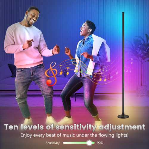 Smart LED Corner Floor Lamp for Modern Living and Gaming Rooms | TekChoice Electronics