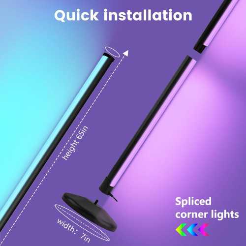 Smart LED Corner Floor Lamp for Modern Living and Gaming Rooms | TekChoice Electronics