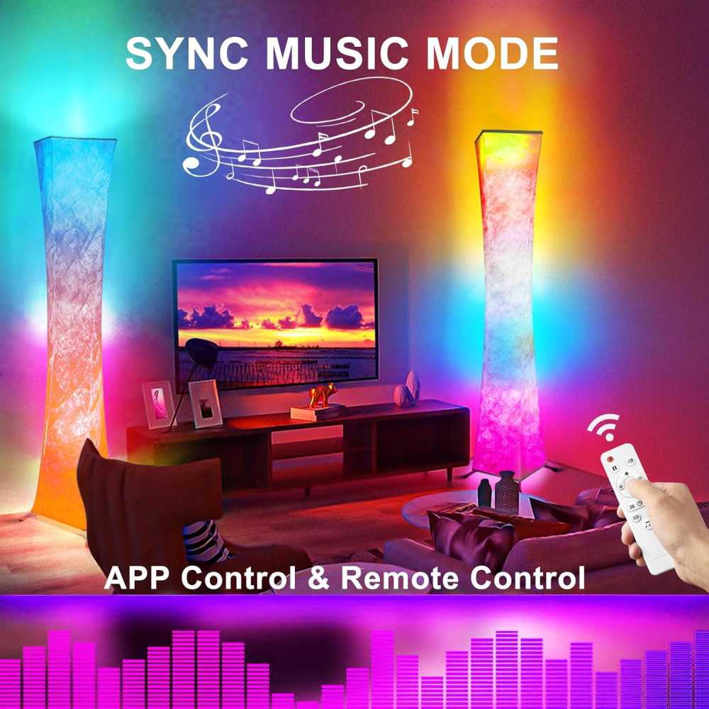 Smart RGB LED Corner Lamp with Music Sync and Custom Color Options | TekChoice Electronics