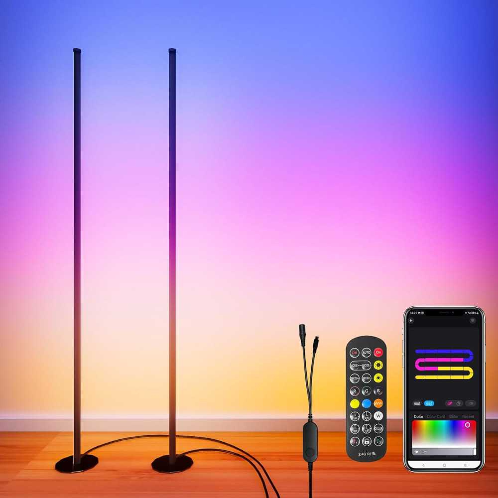 Smart Dual Light Control Corner Floor Lamps | TekChoice Electronics Smart Dual Light Control Corner Floor Lamps | TekChoice Electronics