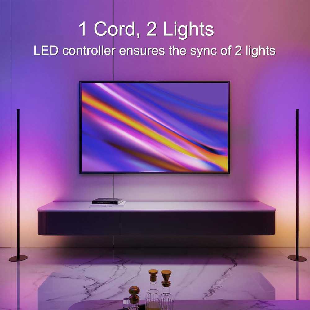 Smart Dual Light Control Corner Floor Lamps | TekChoice Electronics