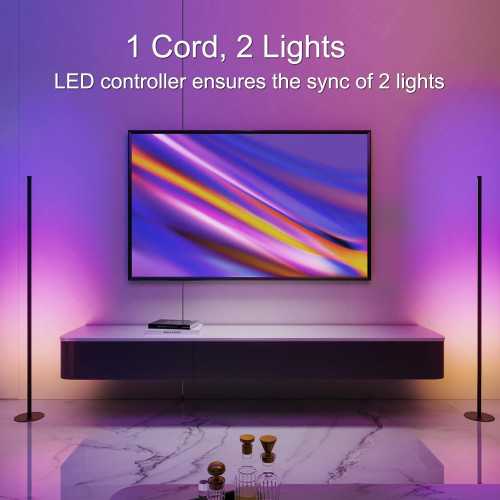 Smart Dual Light Control Corner Floor Lamps | TekChoice Electronics