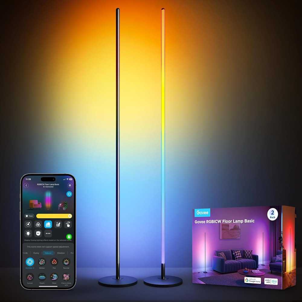 Govee RGBIC Floor Lamps - Smart Voice-Controlled Lighting Duo | TekChoice Electronics Govee RGBIC Floor Lamps - Smart Voice-Controlled Lighting Duo | TekChoice Electronics
