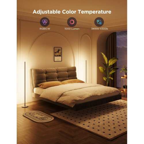 Govee RGBIC Floor Lamps - Smart Voice-Controlled Lighting Duo | TekChoice Electronics