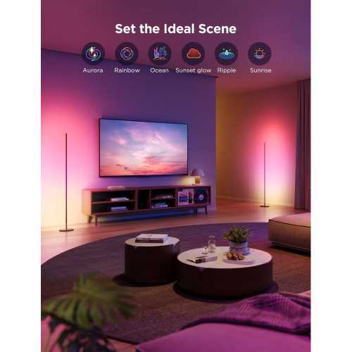 Govee RGBIC Floor Lamps - Smart Voice-Controlled Lighting Duo | TekChoice Electronics