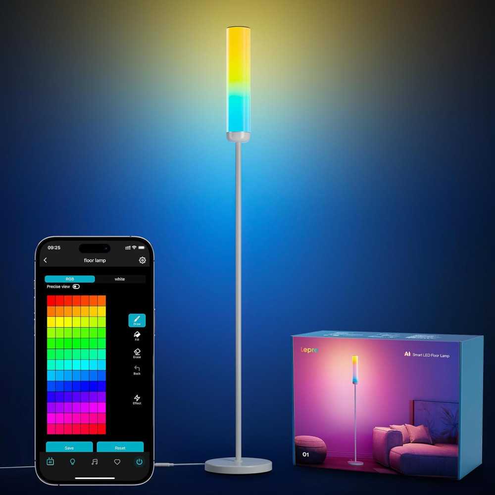 Smart LED Floor Lamp with AI Integration and Music Sync | TekChoice Electronics Smart LED Floor Lamp with AI Integration and Music Sync | TekChoice Electronics
