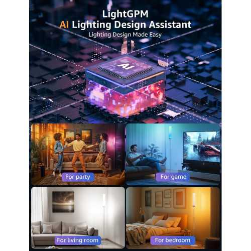 Smart LED Floor Lamp with AI Integration and Music Sync | TekChoice Electronics