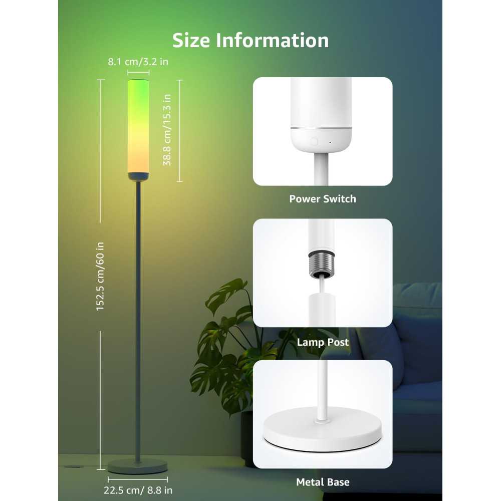 Smart LED Floor Lamp with AI Integration and Music Sync | TekChoice Electronics
