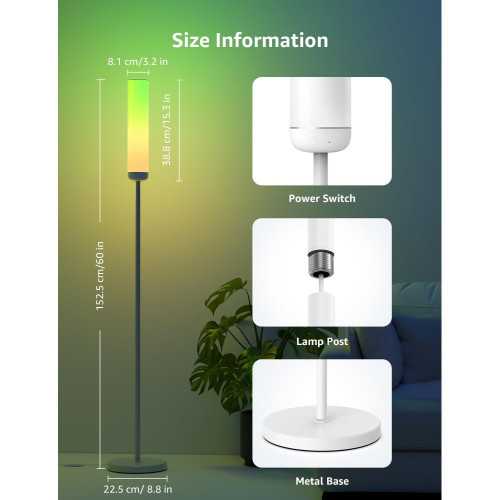 Smart LED Floor Lamp with AI Integration and Music Sync | TekChoice Electronics