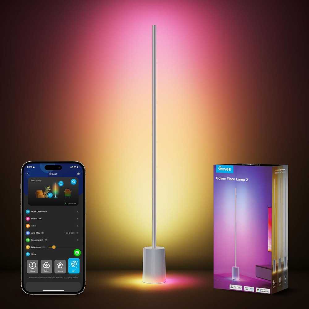Smart RGBIC Floor Lamp with Music Sync and Scene Modes | TekChoice Electronics Smart RGBIC Floor Lamp with Music Sync and Scene Modes | TekChoice Electronics