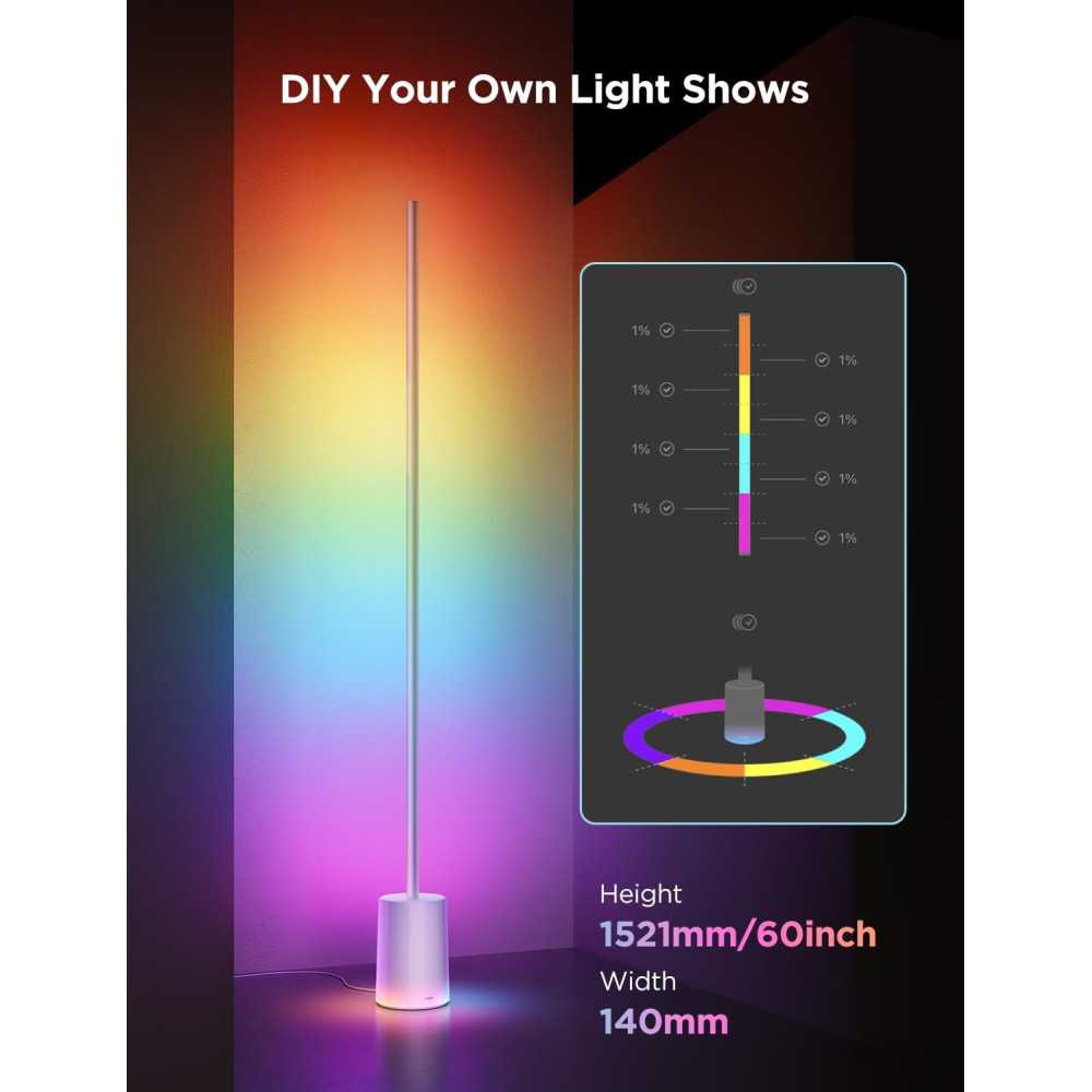 Smart RGBIC Floor Lamp with Music Sync and Scene Modes | TekChoice Electronics