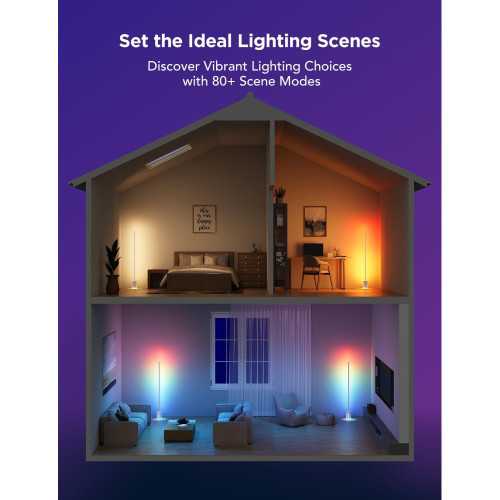 Smart RGBIC Floor Lamp with Music Sync and Scene Modes | TekChoice Electronics