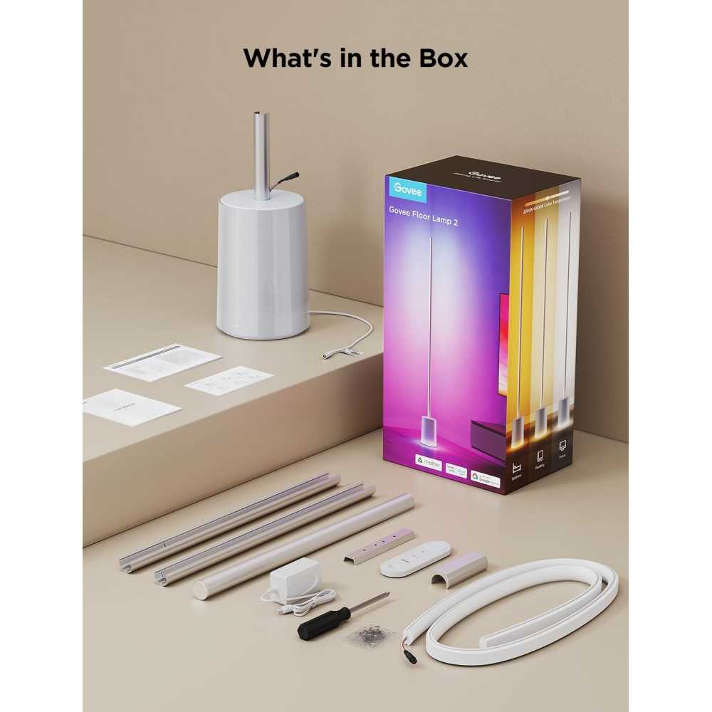 Smart RGBIC Floor Lamp with Music Sync and Scene Modes | TekChoice Electronics