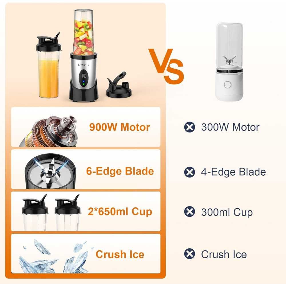900W Smoothie Portable Blender for Healthy Shakes and Juices On-the-Go" | TekChoice Electronics