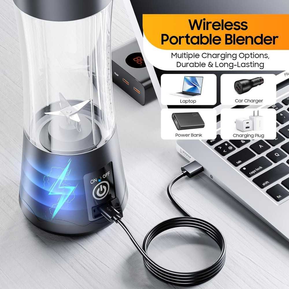 14 Oz Portable Personal Size Blender for Delicious Shakes and Smoothies Anywhere | TekChoice Electronics