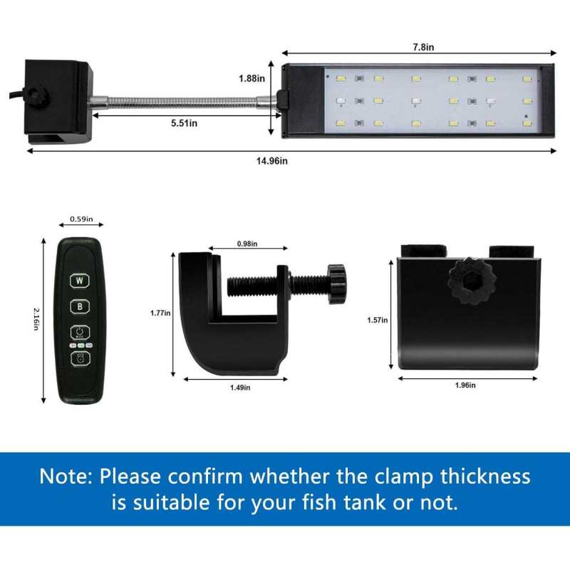 Fish Tank Clip on Light featuring an Inline Timer