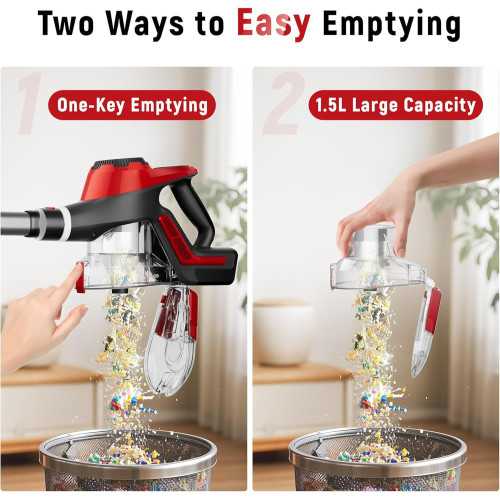 Cordless Vacuum Cleaner for Pet Hair, Carpet, and Hardwood Floors | TekChoice Electronics