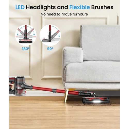 Cordless Vacuum with 45Mins Runtime, Powerful Suction, and Anti-Tangle Tech | TekChoice Electronics