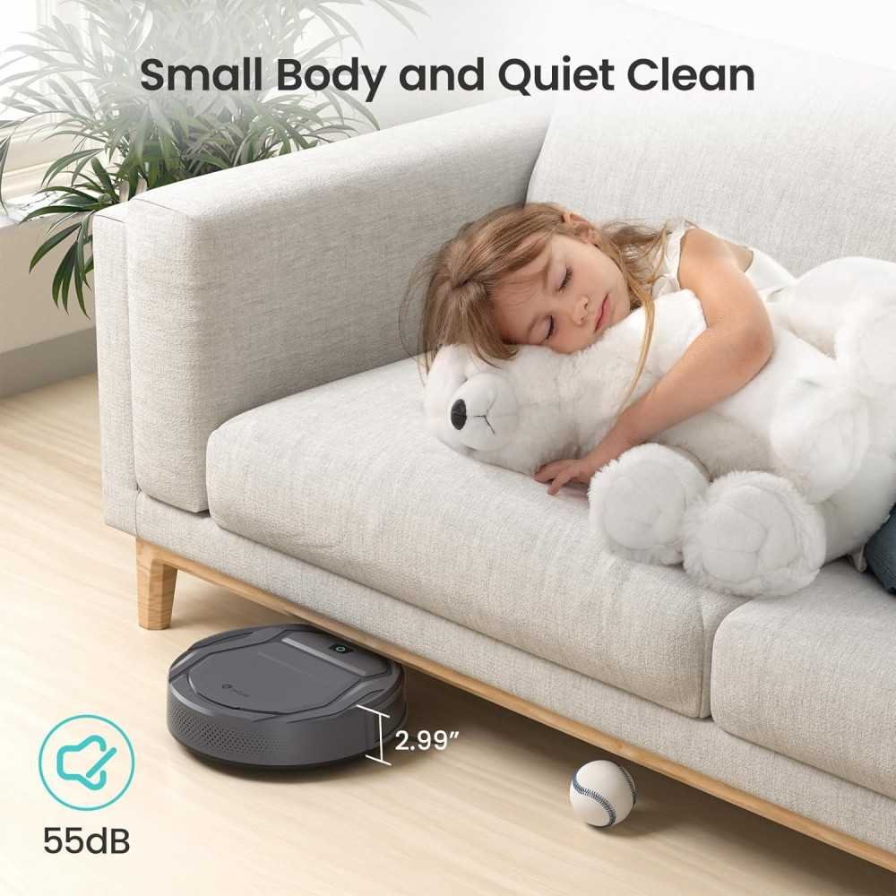 Robot Vacuum Ultra-Thin Design, Powerful Suction, and Smart Technology for Pet Hair and Hard Floors | TekChoice Electronics