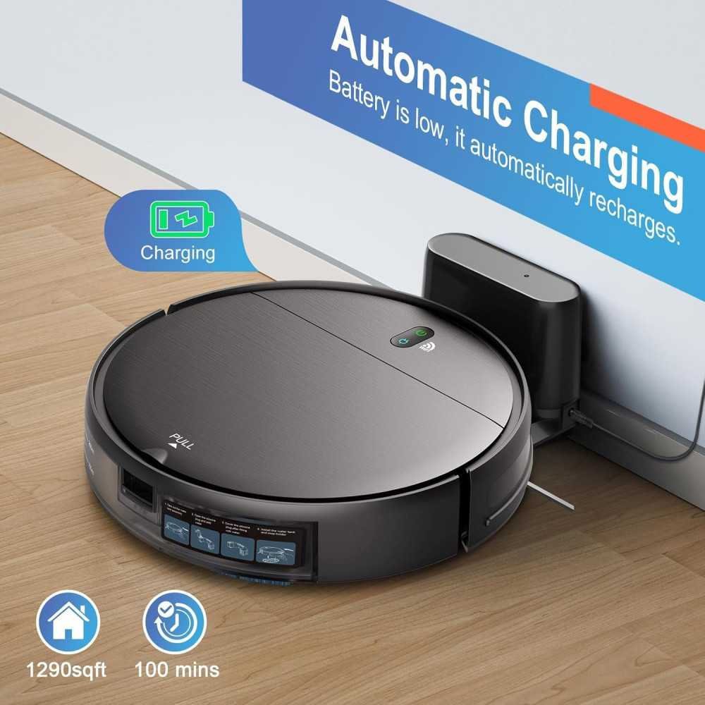 Smart Robot Vacuum and Mop 2-in-1 with WiFi, Schedule, and Self-Charging Feature for Effortless Home Cleaning | TekChoice Electronics