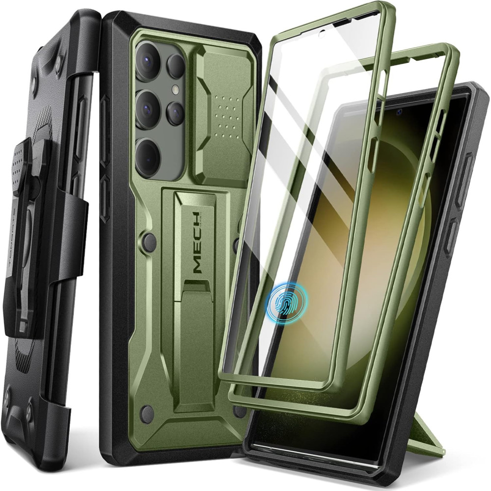 Samsung Galaxy S23 Ultra Mech Case - Military-Grade Protection with Slide Camera Cover and Kickstand