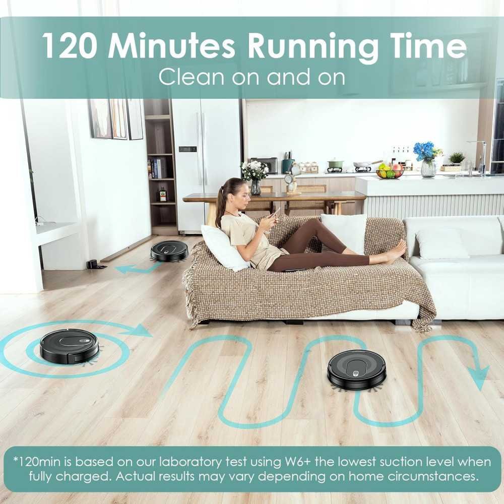 W6+ Robot Vacuum Cleaner Unleashing 2800Pa Suction Power for Pet-Friendly Homes | TekChoice Electronics