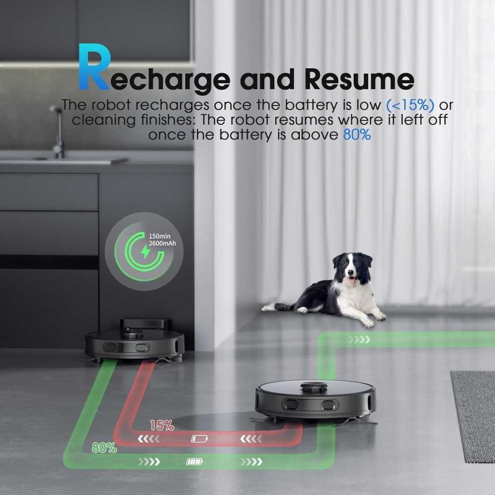 3-in-1 Robot Vacuum and Mop with Smart Mapping Technology and Powerful Suction for Pet Hair and Carpets | TekChoice Electronics